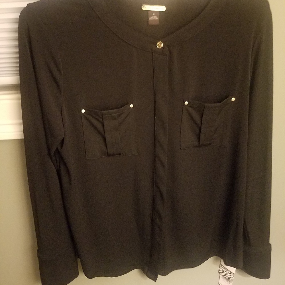 Black button up blouse
